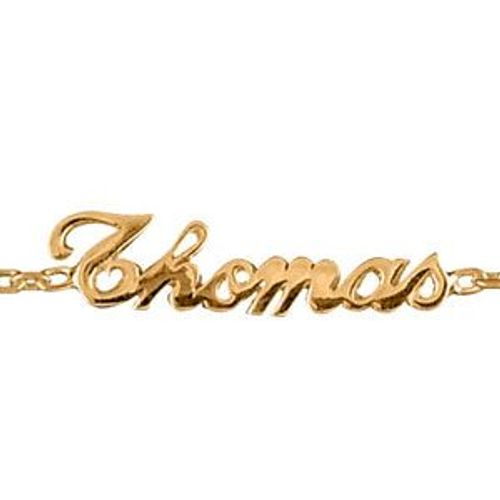 Bracelet Plaqué Or Forçat Découpe Anglaise 3 Prénoms