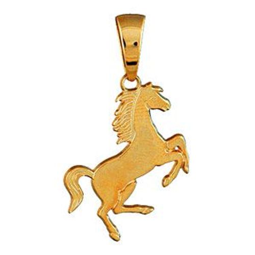 Pendentif Cheval Cabré Plaqué Or