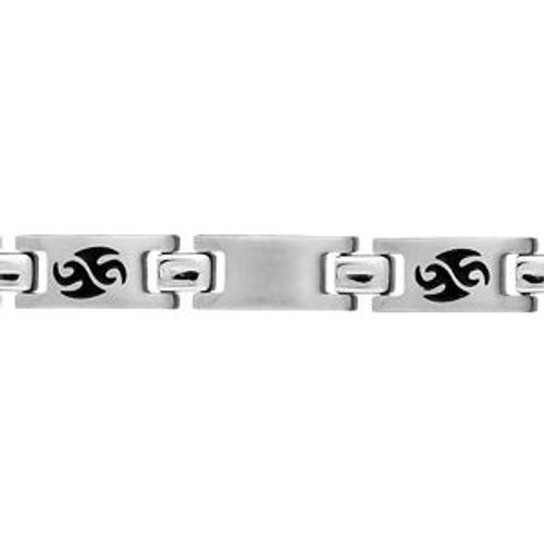 Bracelet Enfant Acier Et Motif Tribal - 16cm