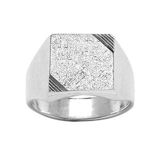 Chevalière Carré Diamantée