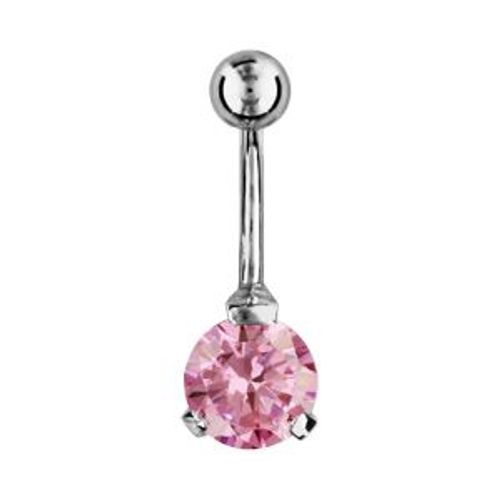 Piercing Nombril Pierre Rose