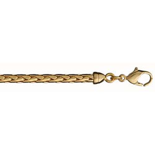 Collier Maille Palmier 42cm Plaqué Or