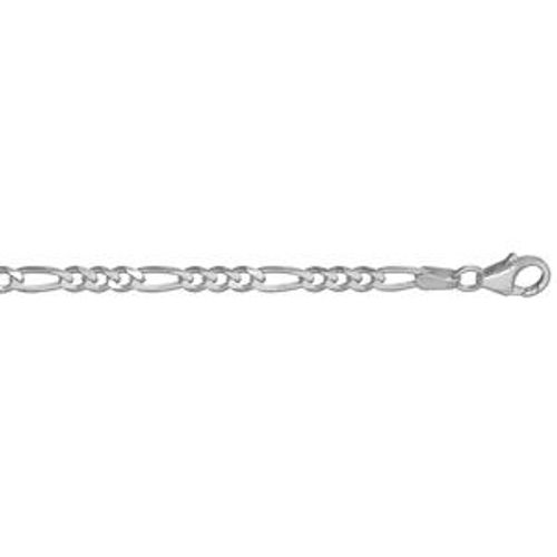 Chaine Hawai 1+3 4mm 50cm Argent