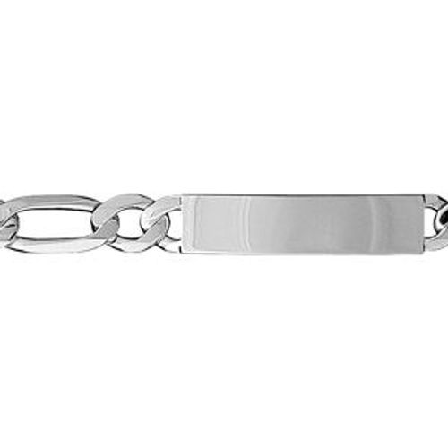 Gourmette Argent 10mm Maille Hawai 1+1
