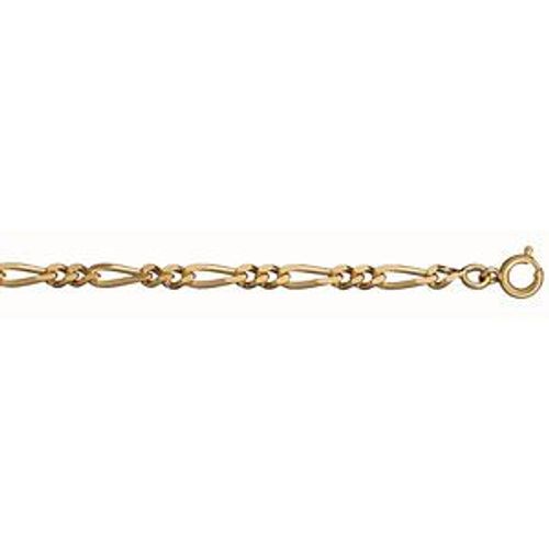 Chaine 1+2 3mm 50cm Plaqué Or