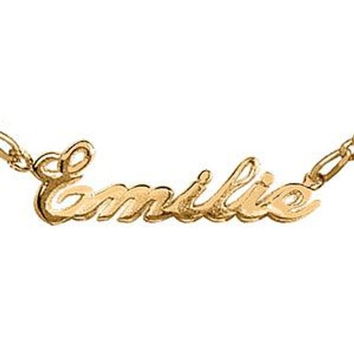 Collier Plaqué Or 1+1 Découpe Anglaise 1 Prénom