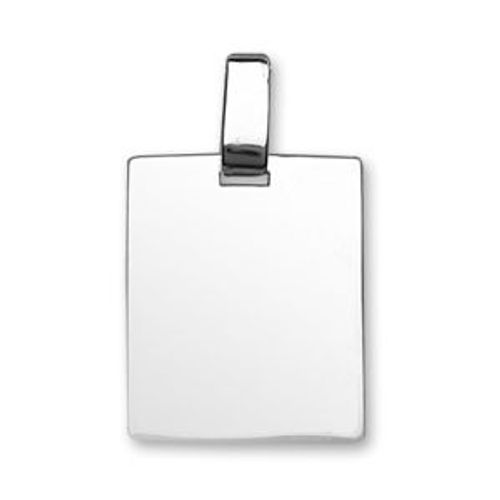 Pendentif Plaque G.I. En Argent À Graver - Grand Modèle