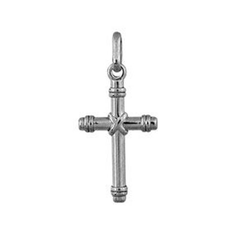 Pendentif Croix Chrétienne Bois En Argent - Petit Modèle