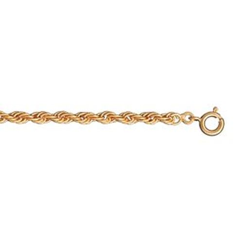 Bracelet Plaqué Or Maille Corde - 2,3mm / 18cm