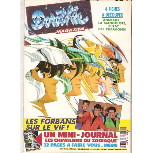 Dorothée Magazine /Andre Lamy & Lagaf 1p/Les Forbans 2p/ Bd :Chevaliers Du Zodiaque,Iznogoud,Juliette Je T'aime,Valerian,Dragon Bal,Gi Joe,Lamu,Samourais De L'eternel,Ken Le Survivant , 60 