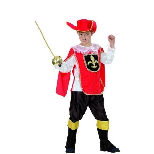Déguisement Mousquetaire Rouge Garçon, Taille 10 Ã  12 Ans