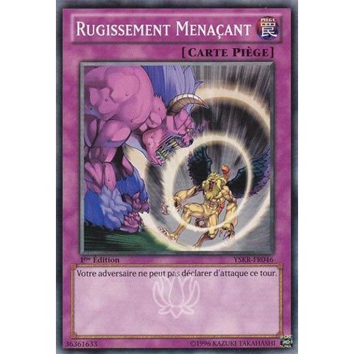 Carte Yu-Gi-Oh - Rugissement Menaçant - Dr3-Fr172 Commune