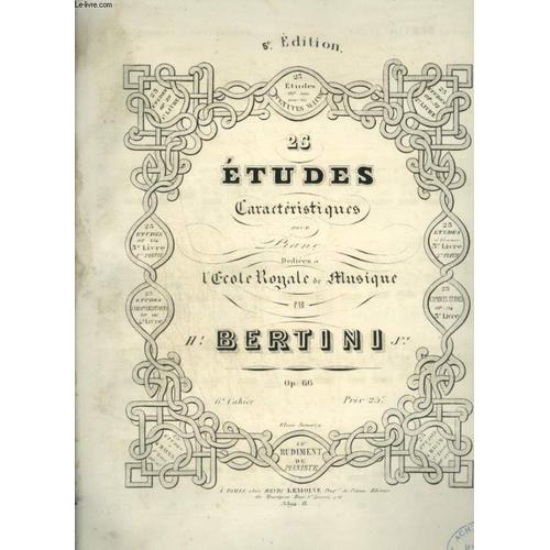 25 Etudes Caracteristiques Pour Piano - Op.66 - 6° Cahier.