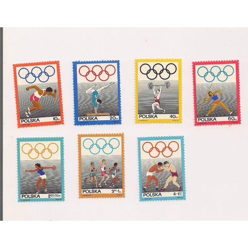 Pologne- Série De 7 Timbres Neufs Jeux Olympiques