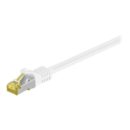 goobay - Cordon de raccordement - RJ-45 (M) pour RJ-45 (M) - 1.5 m - SFTP, PiMF - CAT 7 - sans halogène, moulé - blanc
