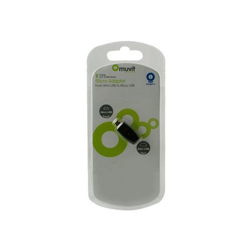 muvit - Adaptateur USB - mini USB type B (F) pour Micro-USB de type B (M)