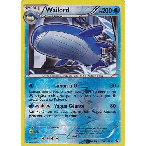 Wailord 26/124 Rare Holo Reverse - Dragons Exaltés