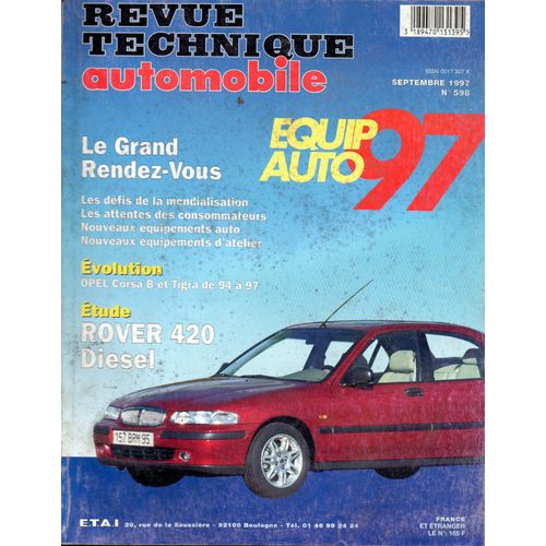 Revue Technique Automobile N° 598 Rover 420 Diesel 2.0 D / Di / Sdi