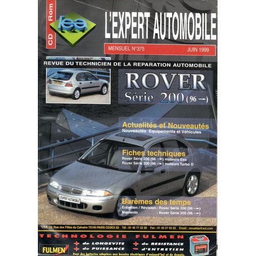 Revue Technique L'expert Automobile N° 375 Rover Serie 200 Depuis 1996 Essence Et Diesel