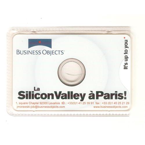 Business Objects La Silicon Valley À Paris Disk Publicitaire 3.5 ? Computer Archaeology Micro-Cd Format Carte De Crédit