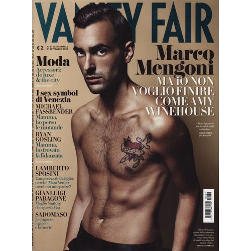 Vanity Fair (Italy) / 21-09-2011 N°37 : Marco Mengoni (10p) - Michael Fassbender / Ryan Gosling (4p)