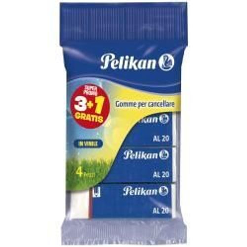 Pelikan Al 20 - Gomme - Blanc - Vinyl ( Pack De 4 )