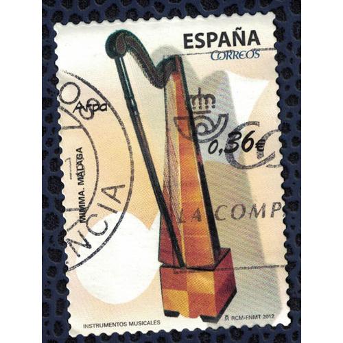 Espagne 2012 Oblitéré Used Instruments Musicaux Harpe Arpa