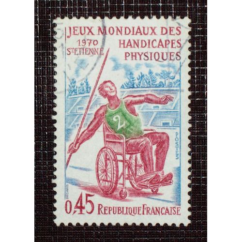 France N° 1649 Oblitéré De 1970 - 45c « Jeux Mondiaux Des Handicapés Physiques, À Saint-Etienne »