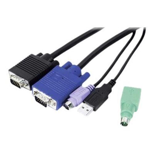generic - Kit de câbles clavier / vidéo / souris (KVM) - 3 m