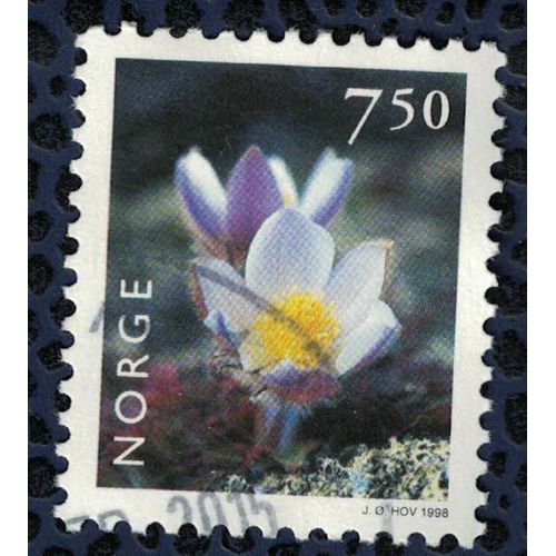 Norvège 1998 Oblitéré Rond Used Flower Fleur Pulsatilla Vulgaris