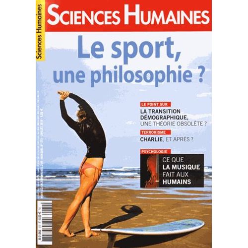 Sciences Humaines N° 272, Juillet 2015 - Le Sport, Une Philosophie ?