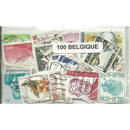Belgique - 100 Timbres Differents Obliteres