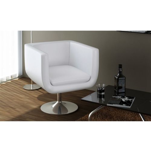Vidaxl Tabouret De Bar Blanc Similicuir