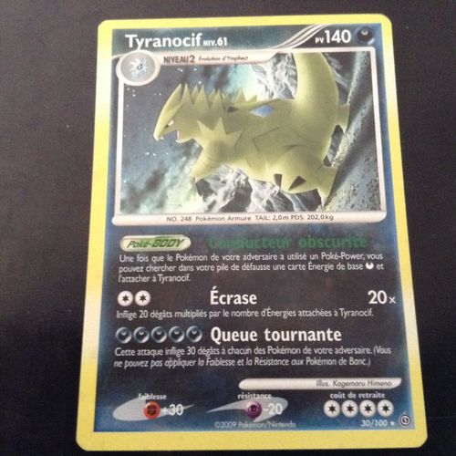 Carte Pokémon "Tyranocif Niv.61" Pv140 Holo 30/100