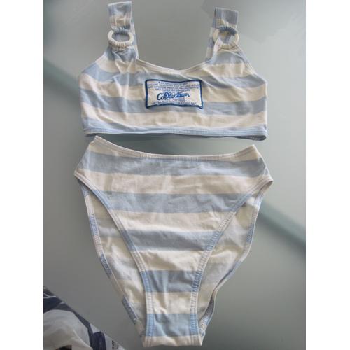 Maillot De Bain Rayé 12/14 Ans Naf Naf 