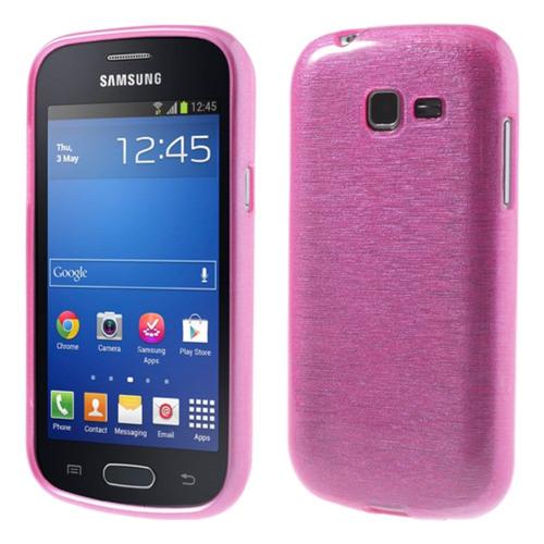 Coque Souple En Gel Rose Effet Métallisé Pour Samsung Galaxy Trend-Lite S7390