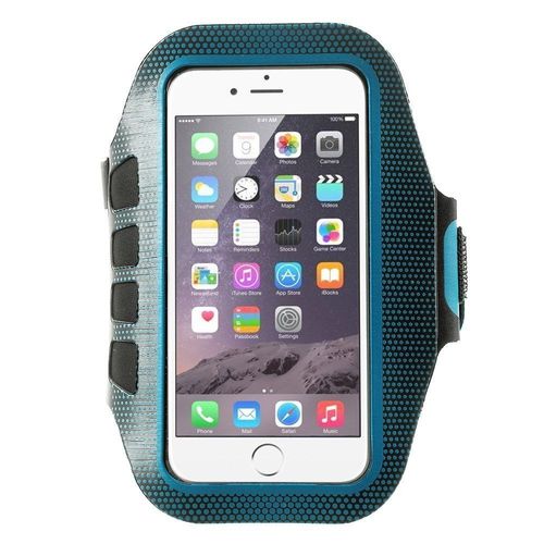 Housse Sportive Type Brassard De Jogging Pour Iphone 6 Coloris Noir Et Bleu