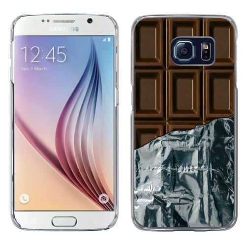 Coque Rigide Transparente Pour Galaxy S6 Impression Motif Tablette De Chocolat