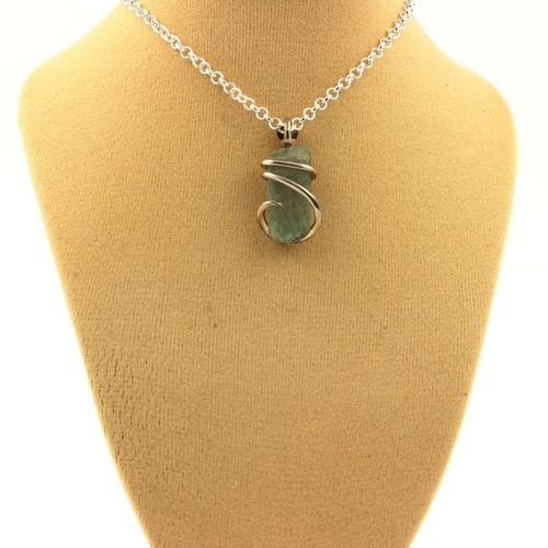 Pendentif Cristal De Cyanite   Argent 925  + Chaine
