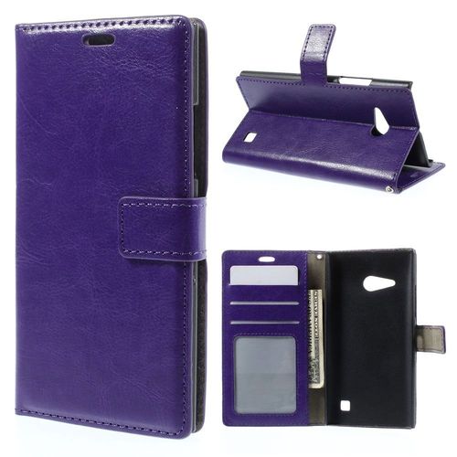 Etui Type Portefeuille Violet Pour Nokia Microsoft Lumia 730 Et 735 Rabat Latéra