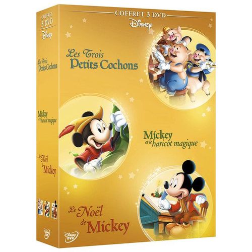 Disney Animation : Les Intemporels - Coffret - Les 3 Petits Cochons + Mickey Et Le Haricot Magique + Le Noël De Mickey - Pack