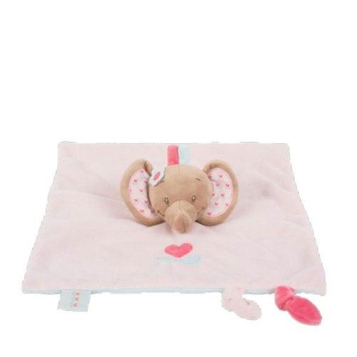 Doudou Éléphant Rose Nattou Plat Rose Bleu Vert Tulipe Coeur  Fleur Peluche Bébé Naissance Jollymex