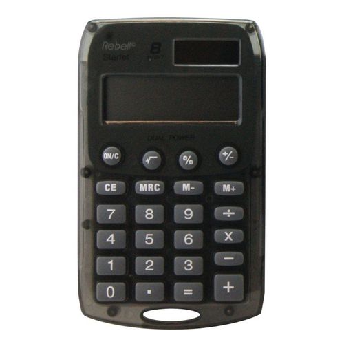 Calculatrice de poche 8 chiffres solaire/pile