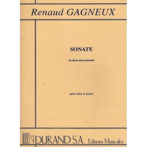 Sonate En 2 Mouvements De Renaud Gagneux Pour Tuba Et Piano