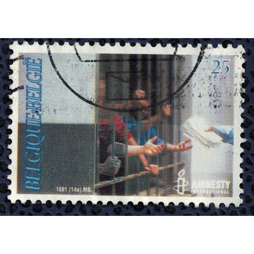Belgique 1991 Oblitéré Used Amnesty Amnistie Internationale