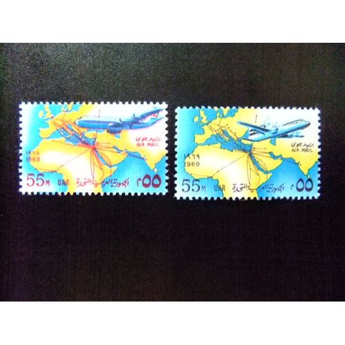 Egipto - Egypte - Egypt - Uar - 1968 - Yvert Nº Pa 112 / 113 **Mnh - Avions - United Arab Airlines 