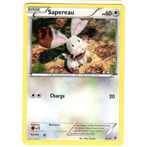 Carte Pokemon - Sapereau - 30/39 - Bienvenue A Kalos -