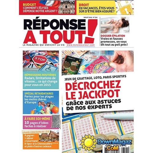 Réponse À Tout ! N°301 De Juillet 2015