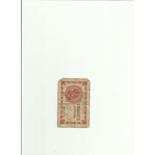 0.50centimes Billet De La Chambre De Commerce De Paris