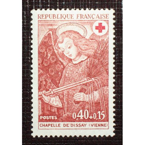 France N° 1662 Neuf Sans Charnière De 1970 - 40c+15c « Croix-Rouge : Fresques De La Chapelle De Dissay (Vienne) »